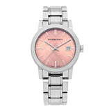 Buy Shop Burberry The City Pink Dial Silver Steel Strap Watch for Women - BU9124 USA Online