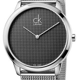 Buy Shop Calvin Klein Minimal Grey Dial Silver Mesh Bracelet Watch for Women - K3M2312X USA Online