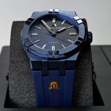 Maurice Lacroix Automatic PVD Limited Edition Blue Dial Blue Silicon Strap Watch For Men - AI6007-PVC00-430-4