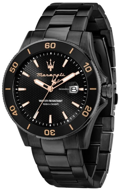 Buy Shop Maserati Competizione Black Dial Black Steel Strap Watch For Men - R8853100035 USA Online