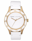 Marc Jacobs Blade White Dial White Leather Strap Watch for Women - MBM1098