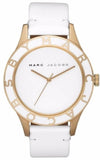 Buy Shop Marc Jacobs Blade White Dial White Leather Strap Watch for Women - MBM1098 USA Online