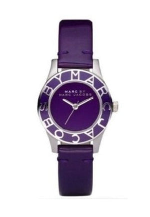 Buy Shop Marc Jacobs Blade Purple Dial Purple Leather Strap Watch for Women - MBM1158 USA Online