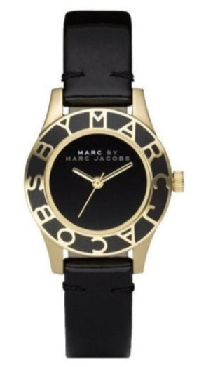 Buy Shop Marc Jacobs Blade Black Dial Black Leather Strap Watch for Women - MBM1159 USA Online