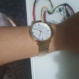 Buy Shop Michael Kors Addyson Three-Hand White Dial Gold Steel Strap Watch for Women - MK4712 USA Online