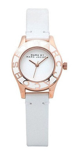 Buy Shop Marc Jacobs Blade White Dial White Leather Strap Watch for Women - MBM1179 USA Online