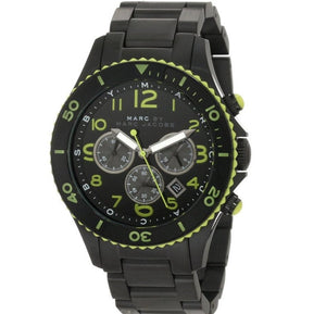 Buy Shop Marc Jacobs Rock Chronograph Black Dial Black Steel Strap Watch for Men - MBM5026 USA Online