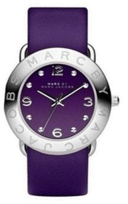 Buy Shop Marc Jacobs Marc Purple Dial Purple Leather Strap Watch for Women - MBM8530 USA Online