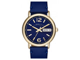 Marc Jacobs Fergus Blue Dial Blue Leather Strap Watch for Women - MBM8650