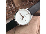 Buy Shop Michael Kors Portia Quartz White Dial Black Leather Strap Watch For Women - MK2658 USA Online