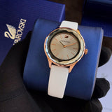 Buy Shop Swarovski Octea Nova Grey Dial Grey Leather Strap Watch for Women - 5295326 USA Online