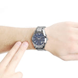 Buy Shop Emporio Armani Classic Blue Dial Silver Steel Strap Watch For Men - AR1635 USA Online