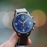 Buy Shop Tissot Chrono XL Blue Dial Brown Leather Strap Watch For Men - T116.617.36.047.00 USA Online