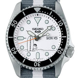 Buy Shop Seiko 5 Sports x Peanuts Surfboard Snoopy Limited Edition White Dial Two Tone NATO Strap Watch For Men - SRPK25K1 USA Online
