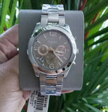 Buy Shop Fossil Perfect Boyfriend Taupe Dial Silver Steel Strap Watch for Women - ES4146 USA Online