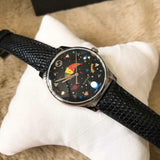 Buy Shop Gucci G-Timeless Moonphase Black Dial Black Leather Strap Watch For Men - YA1264045 USA Online