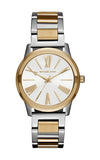 Buy Shop Michael Kors Hartman Quartz White Dial Two Tone Steel Strap Watch For Women - MK3521 USA Online