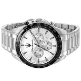 Buy Shop Maserati Traguardo Chronograph Silver Dial Silver Steel Strap Watch For Men - R8873612049 USA Online