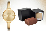 Buy Shop Michael Kors Jaryn Analog Quartz Gold Dial Gold Steel Strap Watch For Women - MK3546 USA Online