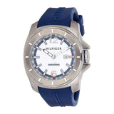Buy Shop Tommy Hilfiger Windsurf White Dial Blue Rubber Strap Watch for Men - 1791113 USA Online