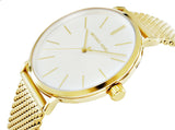 Buy Shop Michael Kors Auden Three Hand White Dial Gold Mesh Strap Watch for Women - MK7150 USA Online