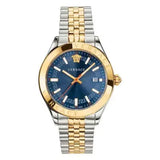 Buy Shop Versace Hellenyium Quartz Blue Dial Two Tone Steel Strap Watch for Men - VEVK00520 USA Online