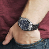 Buy Shop Emporio Armani Classic Blue Dial Silver Steel Strap Watch For Men - AR1635 USA Online