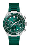 Buy Shop Tag Heuer Carrera Chronograph 44mm Green Dial Green Steel Strap Watch for Men - CBN2A1N.FT6238 USA Online