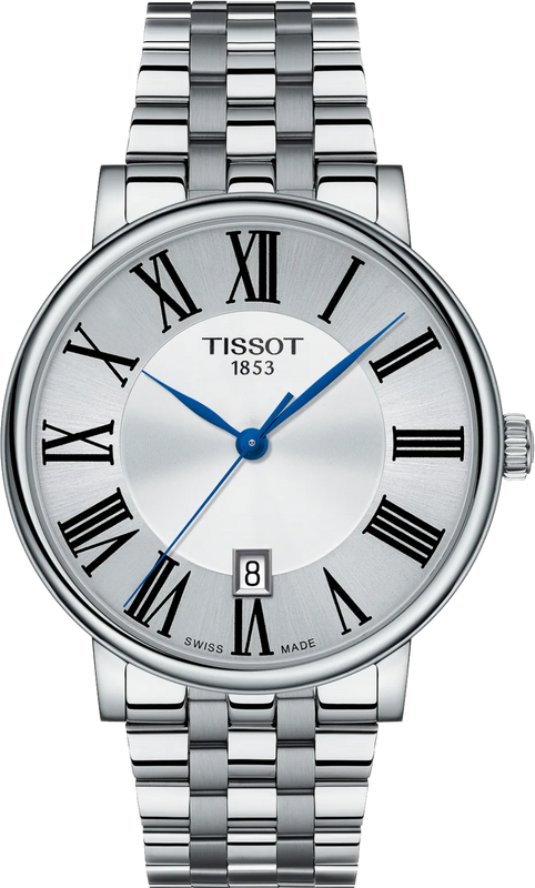 Buy Shop Tissot Carson Premium Silver Dial Silver Steel Strap Watch for Men - T122.417.11.033.00 USA Online