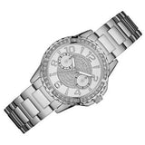 Buy Shop Guess Sassy Multifunction Quartz Silver Dial Silver Steel Strap Watch For Women - W0705L1 USA Online