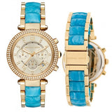 Buy Shop Michael Kors Parker Gold Dial Two Tone Steel Strap Watch for Women - MK6364 USA Online