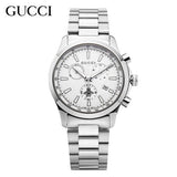 Buy Shop Gucci G Timeless Chronograph White Dial Silver Steel Strap Watch For Men - YA126472 USA Online