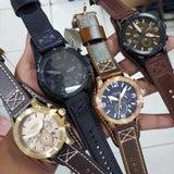 Buy Shop Fossil Nate Chronograph Blue Dial Brown Leather Strap Watch for Men - JR1505 USA Online