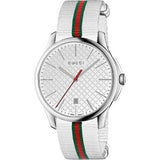 Buy Shop Gucci G Timeless Quartz White DIal White NATO Strap Watch For Men - YA126322 USA Online