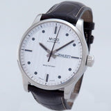 Mido Multifort Automatic Silver Dial Black Leather Strap Watch For Men - M005.430.16.031.80