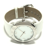 Buy Shop Marc Jacobs Amy White Dial White Leather Strap Watch for Women - MBM1136 USA Online