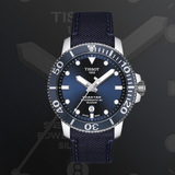 Buy Shop Tissot Seastar 1000 Powermatic 80 Silicium Blue Dial Blue Nylon Strap Watch For Men - T120.407.17.041.01 USA Online