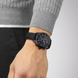 Buy Shop Tissot Chrono XL Vintage Black Dial Black Leather Strap Watch For Men - T116.617.36.052.00 USA Online