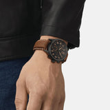 Buy Shop Tissot Chrono XL Quartz Black Dial Brown Leather Strap Watch For Men - T116.617.36.052.03 USA Online