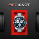 Buy Shop Tissot Supersport Chrono Blue Dial Silver Steel Strap Watch For Men - T125.617.11.041.00 USA Online