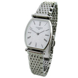 Longines La Grande Classique de Longines Tonneau White Dial Silver Steel Strap Watch for Women - L4.205.4.11.6