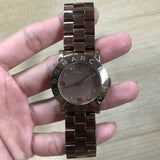 Buy Shop Marc Jacobs Amy Brown Dial Brown Steel Strap Watch for Women - MBM3119 USA Online