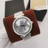 Buy Shop Michael Kors Parker Quartz Silver Dial Silver Steel Strap Watch For Women - MK6658 USA Online
