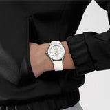 Tissot Seastar 1000 Mother of Pearl White Dial White Rubber Strap Watch for Women - T120.210.17.116.00