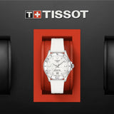 Tissot Seastar 1000 Quartz Mother of Pearl Dial White Rubber Strap Watch for Women - T120.210.17.116.00