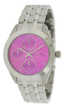 Buy Shop Marc Jacobs Peeker Chronograph Pink Dial Silver Steel Strap Watch for Women - MBM3372 USA Online