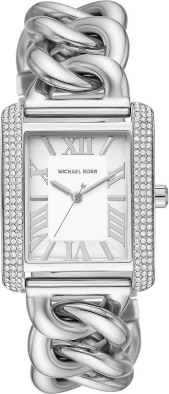 Buy Shop Michael Kors Emery Three Hand White Dial Silver Steel Strap Watch For Women - MK7438 USA Online