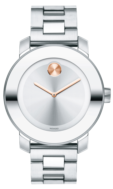 Buy Shop Movado Bold Silver Dial Silver Steel Strap Watch For Women - 3600084 USA Online