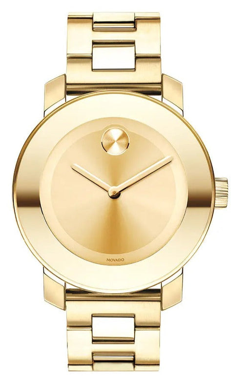 Buy Shop Movado Bold Yellow Gold Dial Yellow Gold Steel Strap Watch For Women - 3600085 USA Online