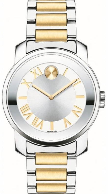 Buy Shop Movado Bold Silver Dial Two Tone Steel Strap Watch for Women - 3600245 USA Online